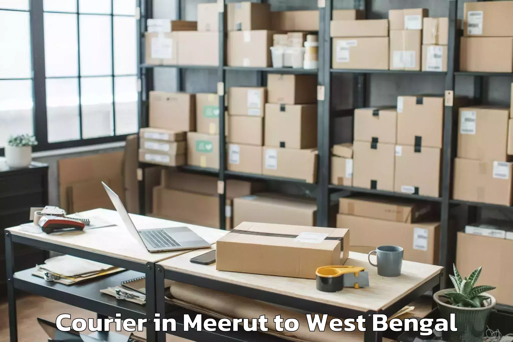 Book Meerut to Kaliyaganj Courier Online